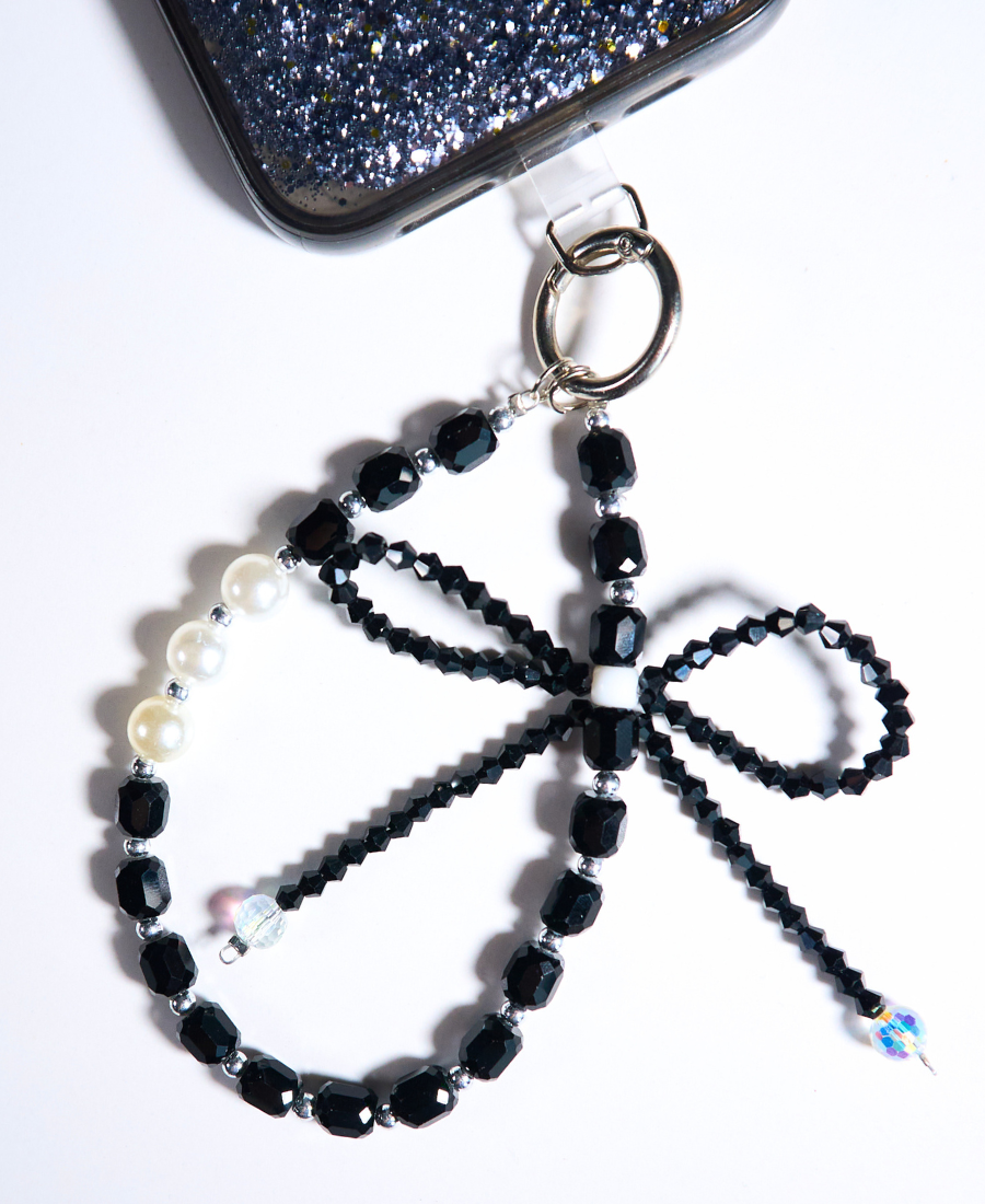 Black Bow Phone Bracelet