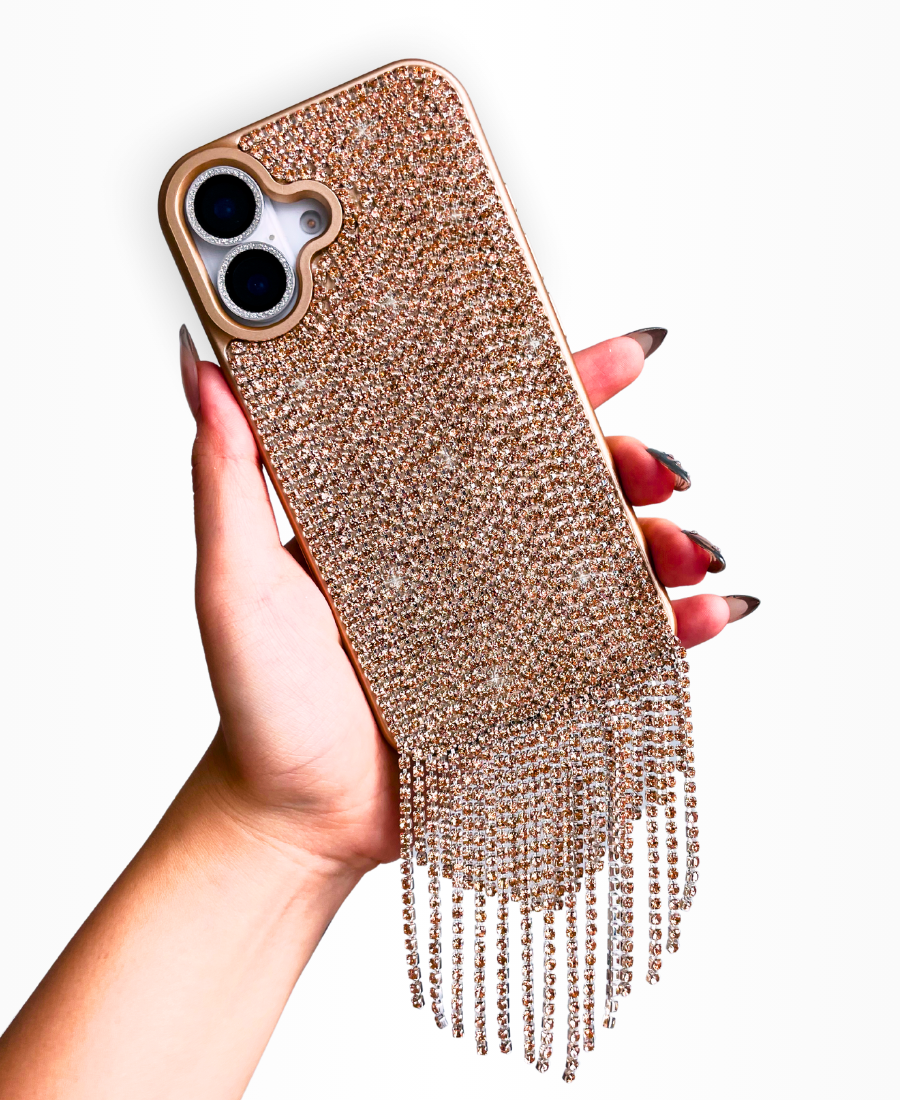 Champagne Cascading Crystal Phone Case