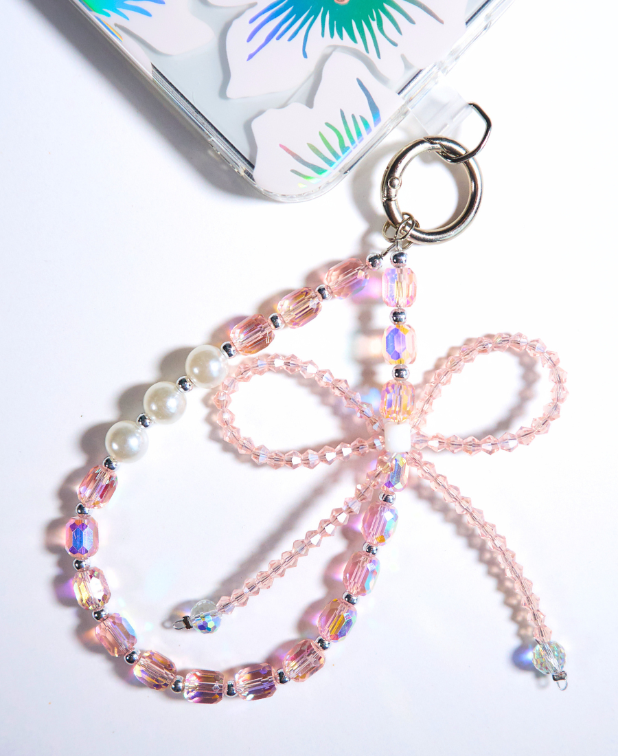 Pink Bow Phone Bracelet