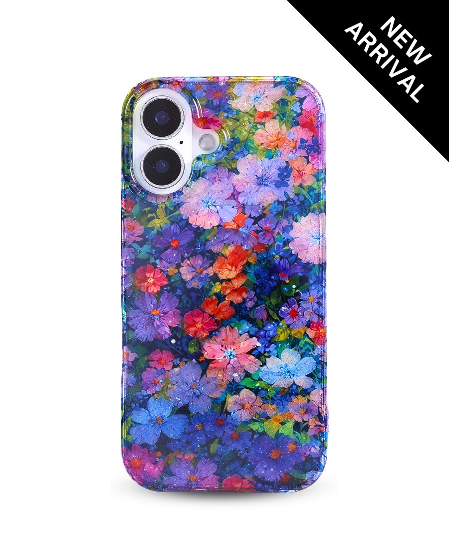 Purple Wildflower MagSafe Phone Case