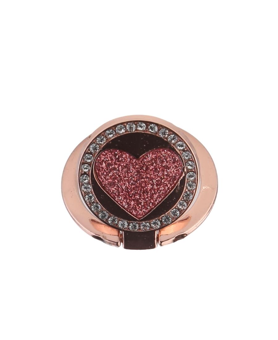 Rose Gold Circle Heart Ring Holder